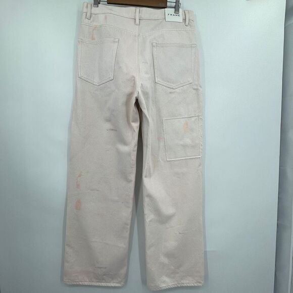 Frame Multi-Pocketed Button Fly Straight Leg Oak White Denim Pants 32 NWOT Sampl - Picture 6 of 10